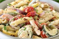 Creamy Boursin Cheese Pasta Primavera Recipe
