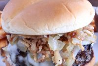 French Onion Burger Recipe with Gruyere and Caramelized Onions