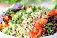 Grilled Romaine Chopped Salad with Zesty Honey-Lime Dressing