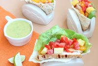 Grilled Caribbean Chicken Pita Pockets