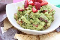 Strawberry and Peach Guacamole Recipe with Lime