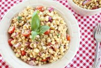 Italian Corn Salad with Cherry Tomatoes and Basil