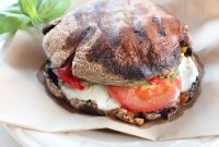 Grilled Portobello Caprese Sandwich with Balsamic Glaze