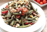 Roasted Green Bean and Pesto Salad with Parmesan