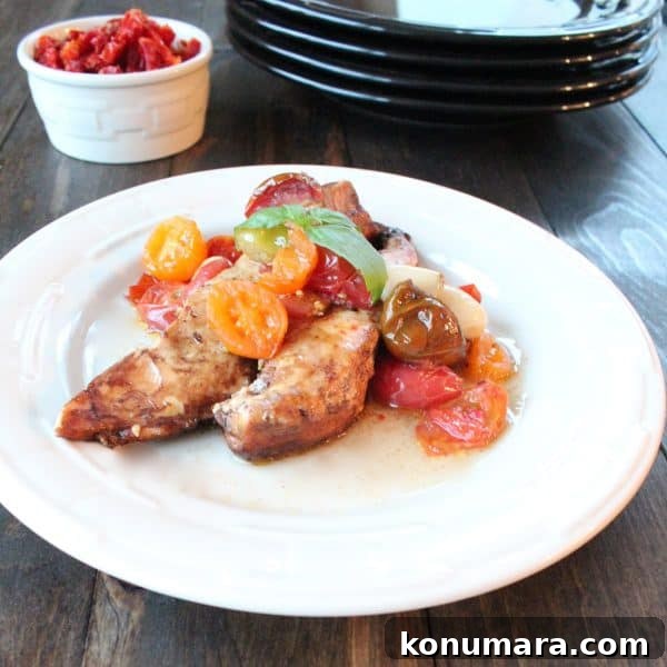 Roasted Balsamic Chicken with Heirloom Tomatoes