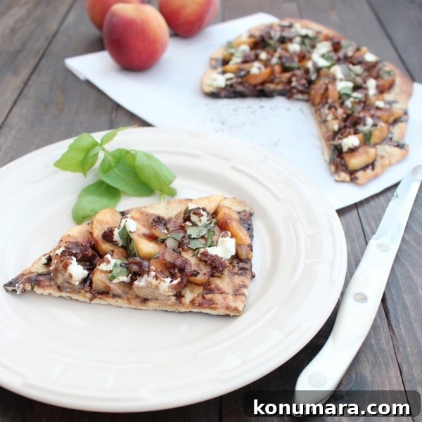 Peach and Goat Cheese Flatbread