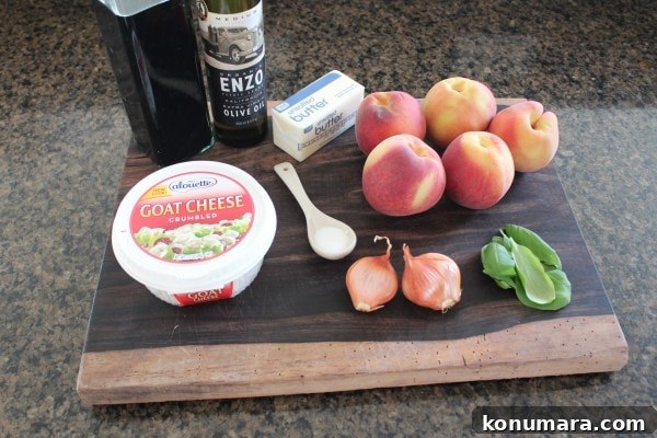 Grilled Peach Flatbread Ingredients
