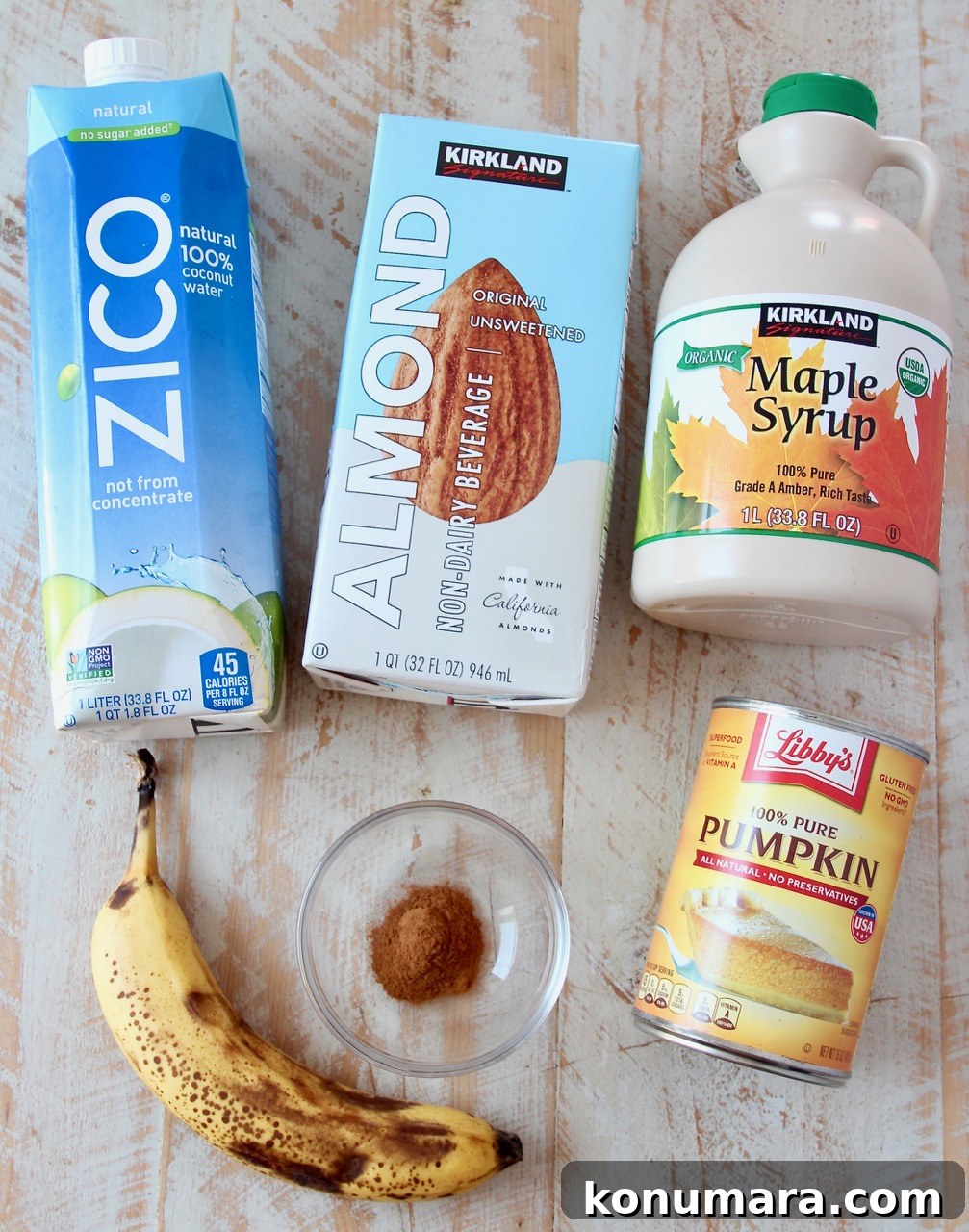 ingredients for pumpkin smoothie
