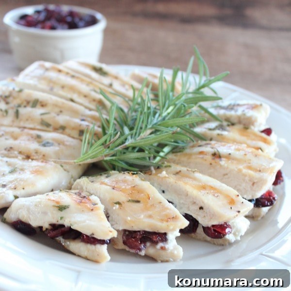 Juicy Goat Cheese and Cranberry Stuffed Chicken Breasts Recipe 7 Cranberry Stuffed Rosemary Chicken