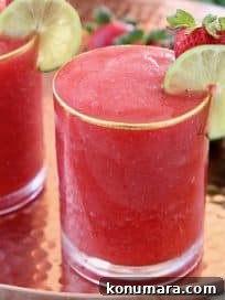 Strawberry Daiquiri with Basil Simple Syrup