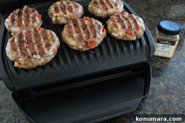 Grilled Jerk Chicken Burgers