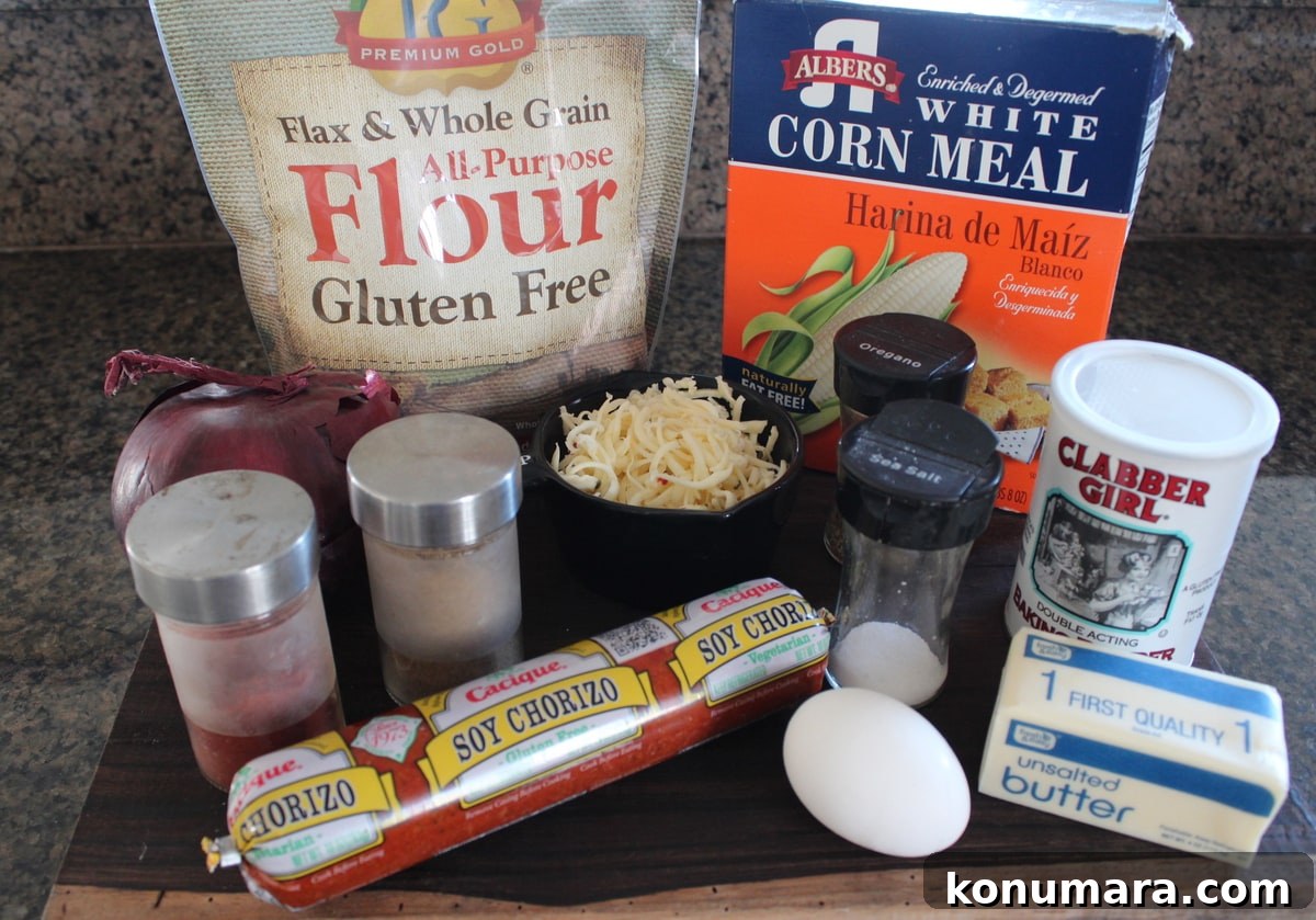 Gluten Free Chorizo Empanada Ingredients
