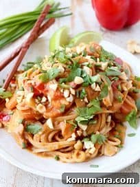Slow Cooker Thai Peanut Chicken Noodles thumbnail