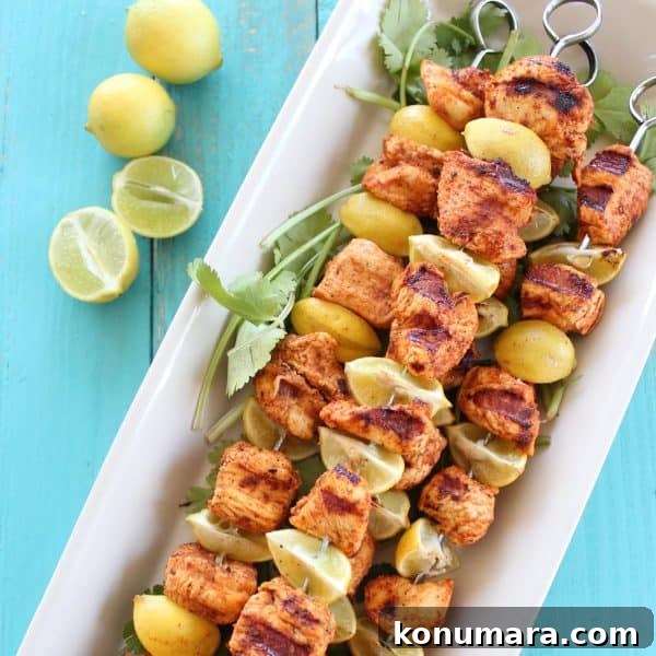 Key Lime Grilled Chicken Taco Skewers