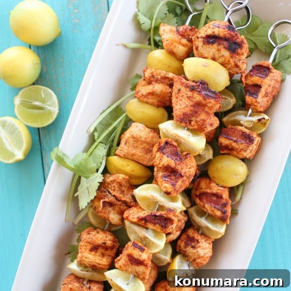 Lime Taco Grilled Chicken Skewers