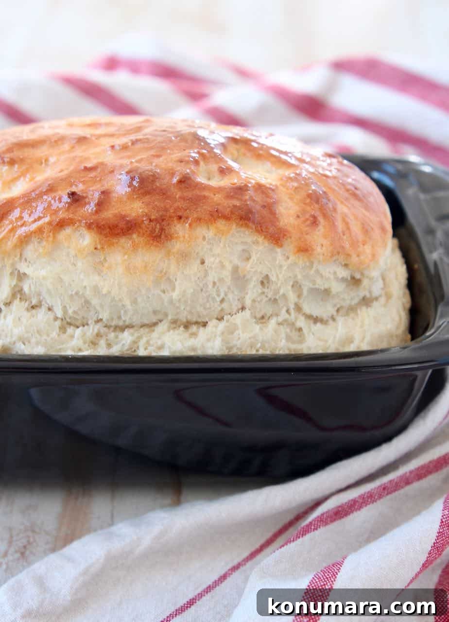 Fluffy Homemade Potato Bread Recipe 4 Baked bread in black loaf pan
