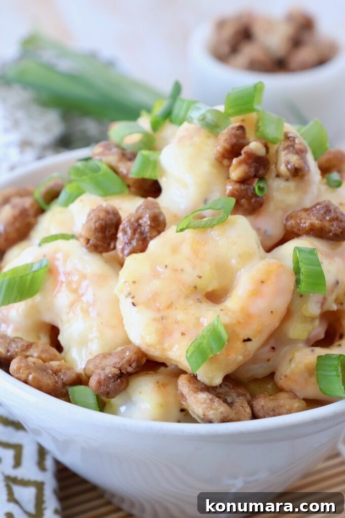 Crispy Honey Walnut Shrimp with Candied Walnuts 11 honey walnut shrimp in bowl