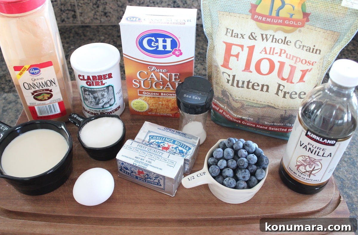 Gluten Free Blueberry Coffee Cake Ingredients