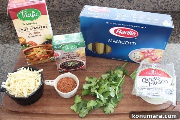 Mexican Manicotti Ingredients