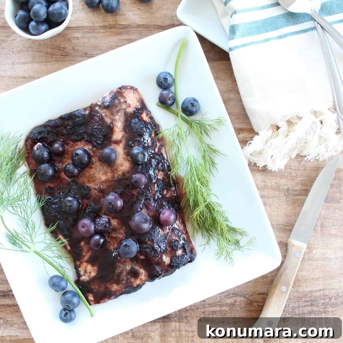 Grilled Salmon with Blueberry BBQ Glaze 2 Blueberry BBQ Salmon Recipe