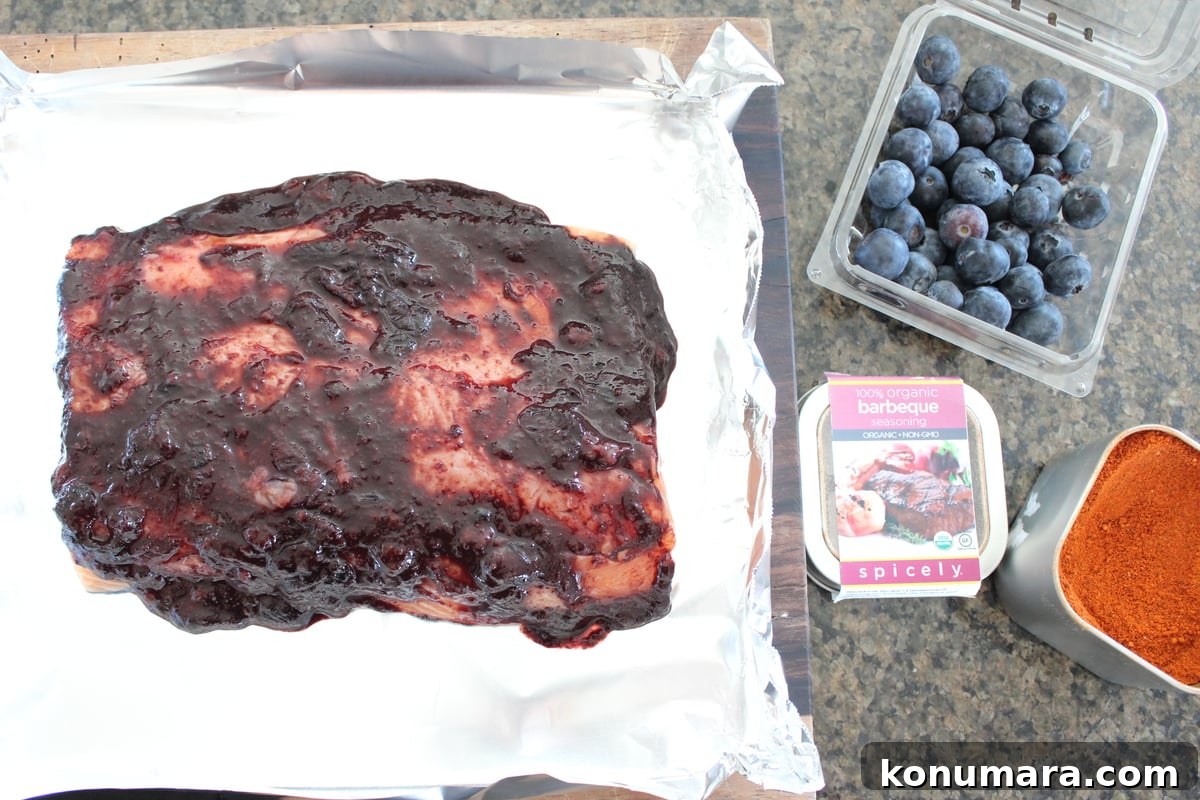 Grilled Salmon with Blueberry BBQ Glaze 6 Blueberry BBQ Grilled Salmon Recipe