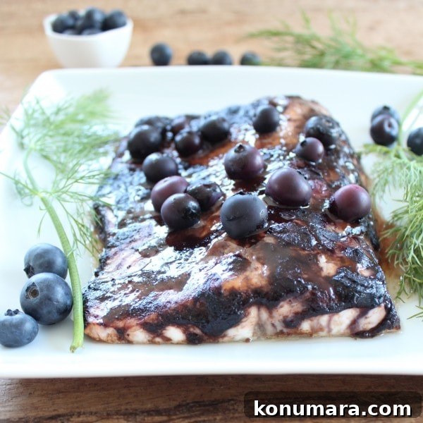 Grilled Salmon with Blueberry BBQ Glaze 7 Blueberry BBQ Salmon