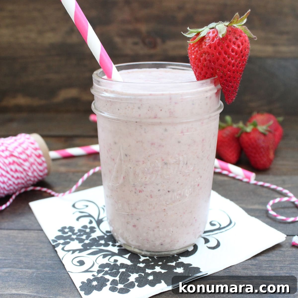 Strawberry Almond Protein Smoothie