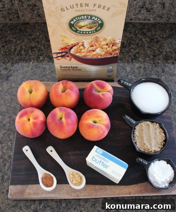 Gluten Free Peach Pie Ingredients