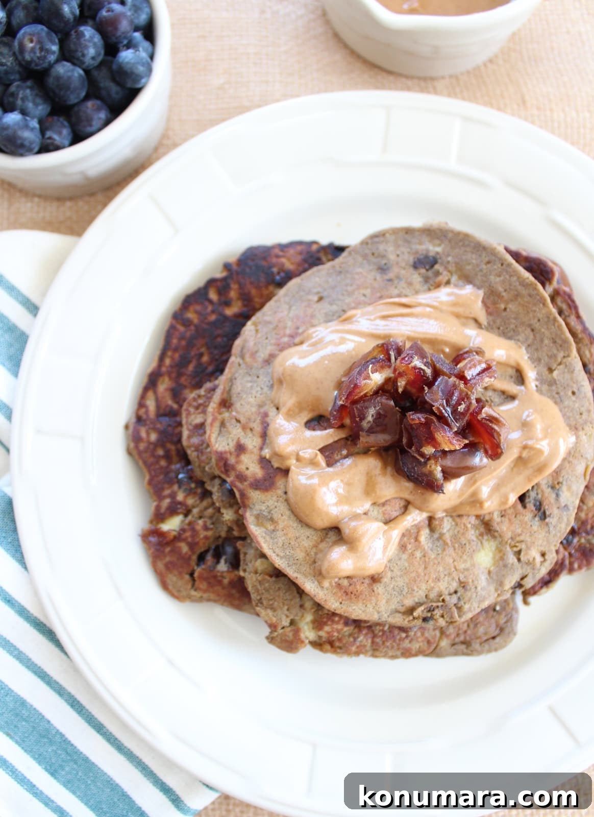 Banana Date Protein Pancakes