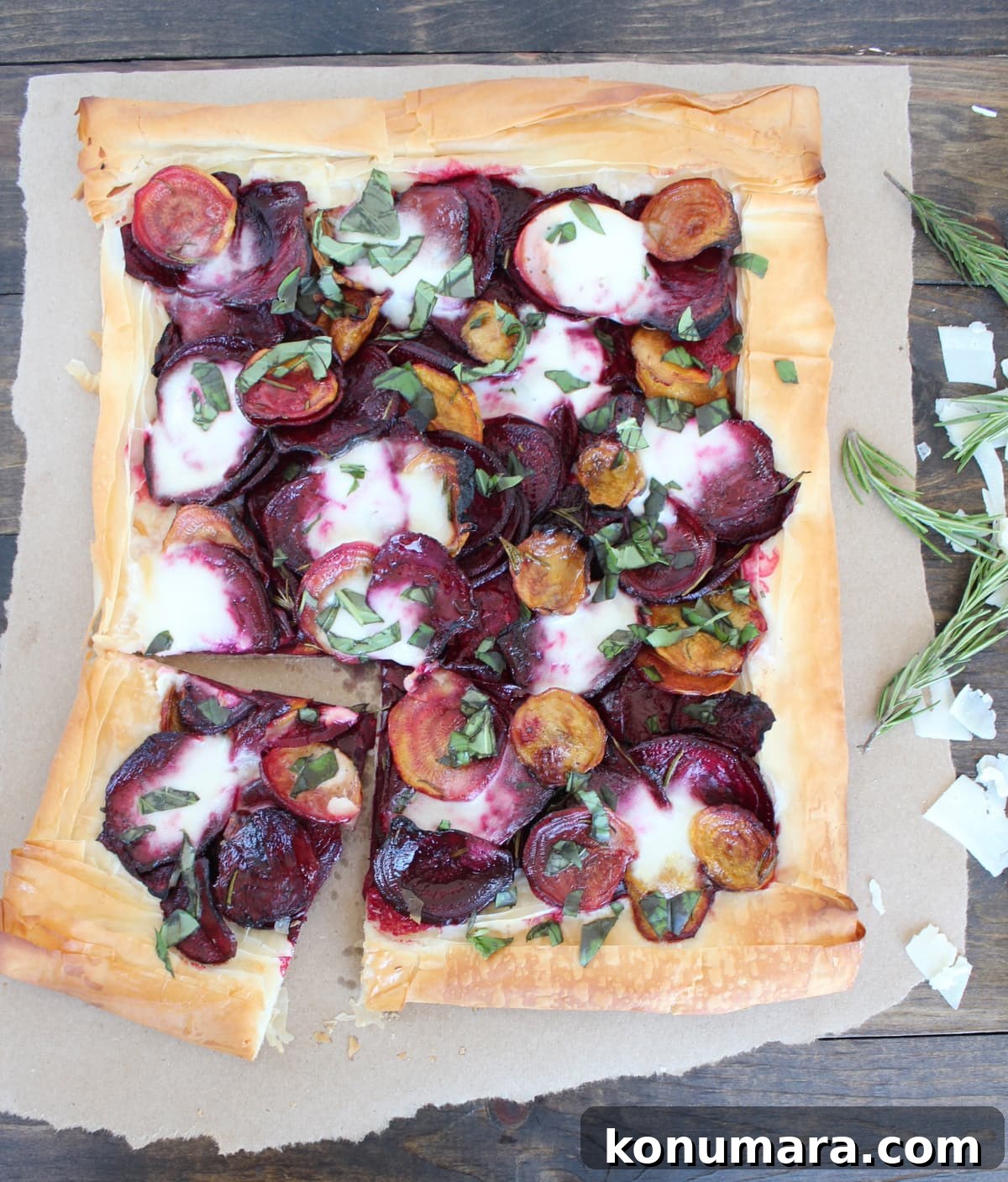 Roasted Beet and Burrata Tart 5 Beet and Burrata Cheese Tart