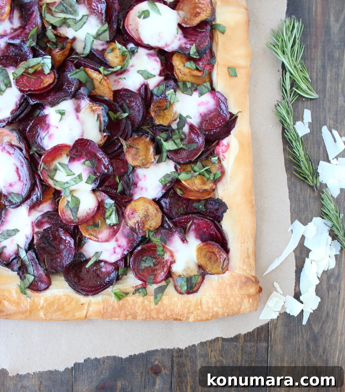 Roasted Beet and Burrata Tart 3 Roasted Beet and Cheese Tart