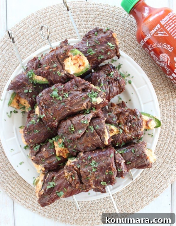 Steak Wrapped Jalapeño Skewers