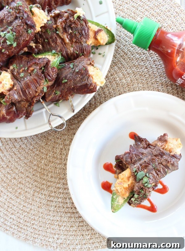 Steak Wrapped Jalapeño Popper Skewers