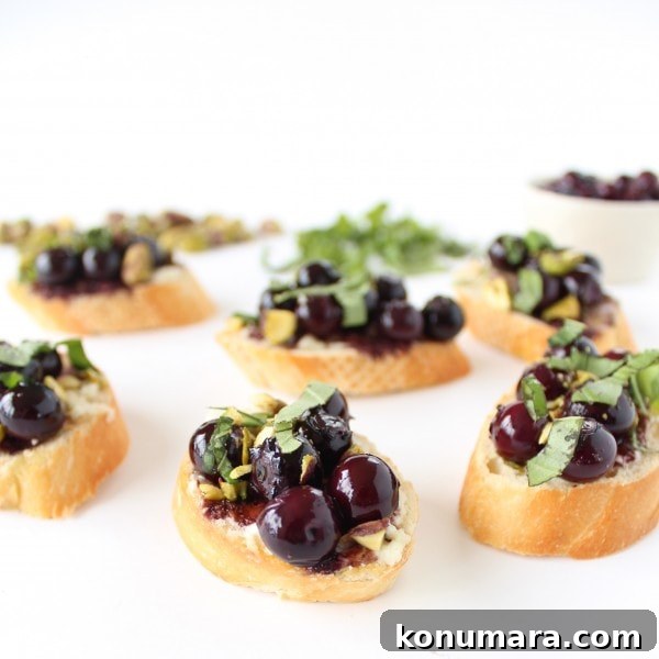 Blueberry, Goat Cheese and Pistachio Crostini Recipe 4 Blueberry Crostini