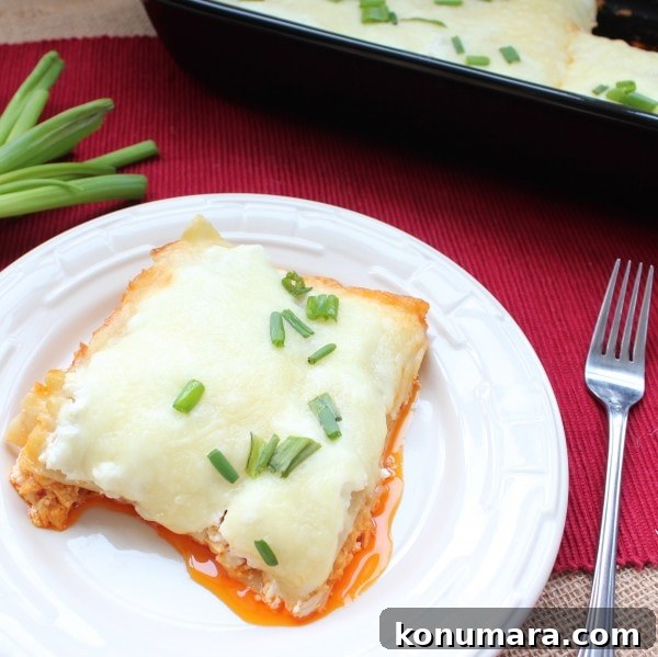 Creamy Buffalo Chicken Alfredo Lasagna 9 Buffalo Chicken Alfredo Lasagna