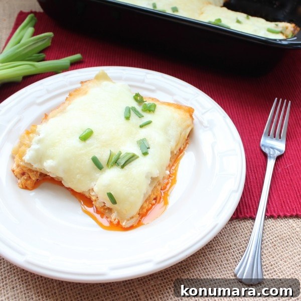 Creamy Buffalo Chicken Alfredo Lasagna 3 Buffalo Chicken Alfredo Lasagna