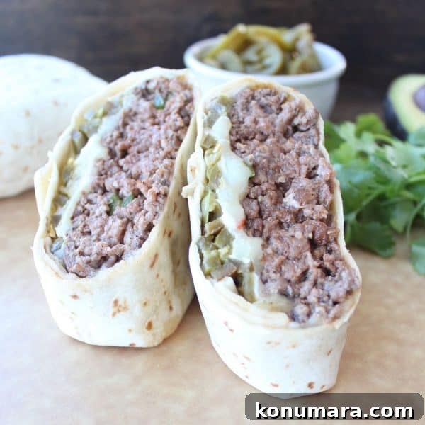 Tortilla-Wrapped Jalapeño Cheeseburger Recipe 2 Tortilla Wrapped Jalapeño Cheeseburger