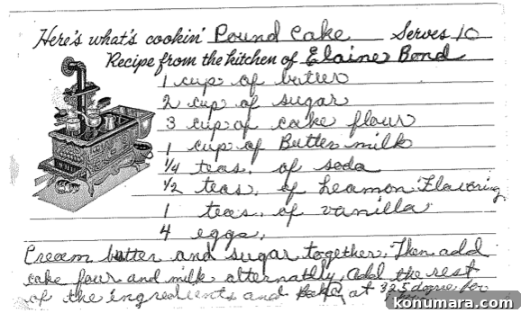 Blueberry Almond Pound Cake Recipe 5 Grandma's Handwritten Pound Cake Recipe