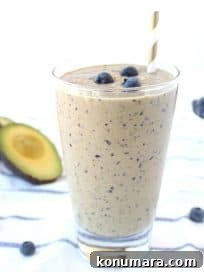 Final smoothie ready to drink
