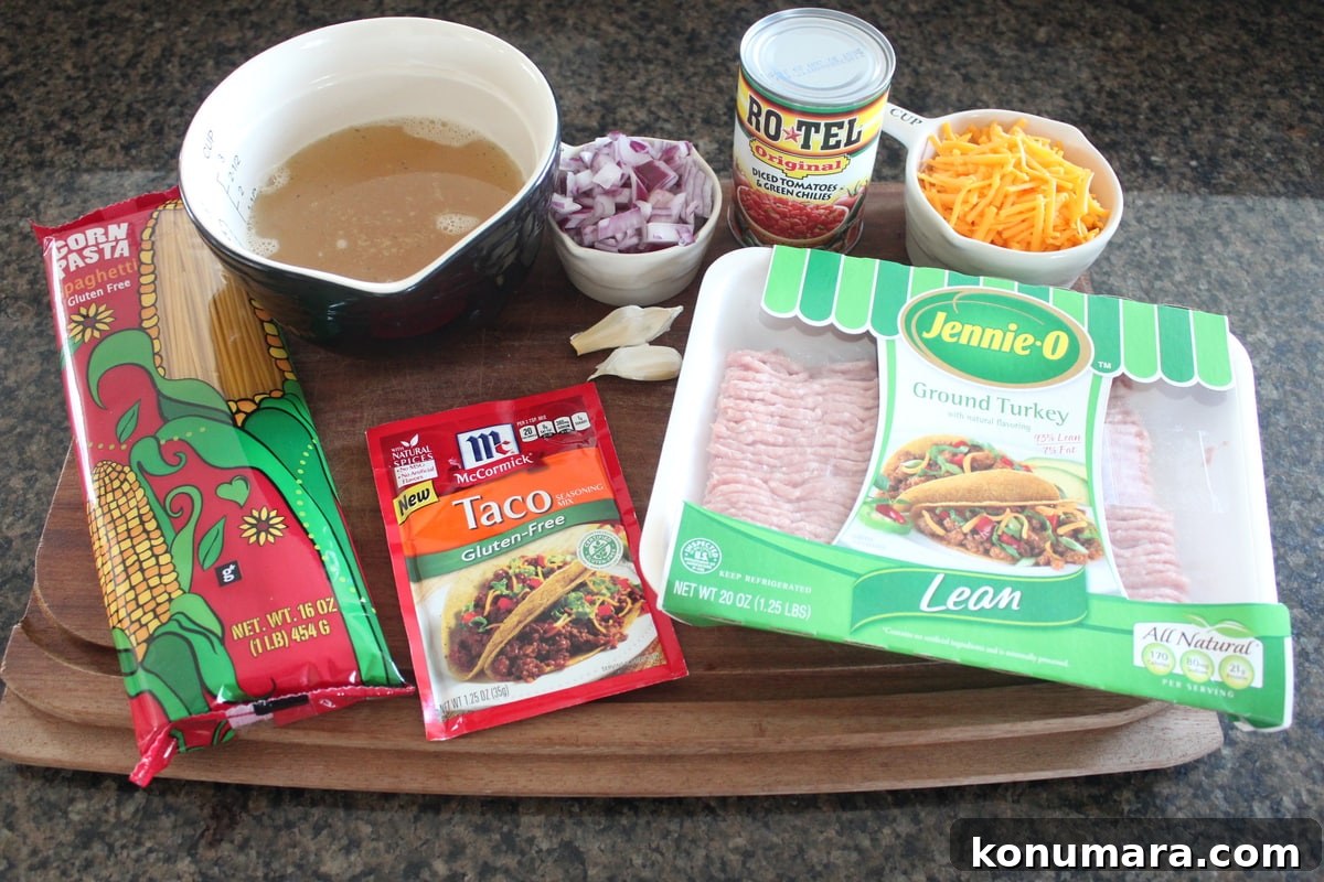 Gluten-Free Taco Spaghetti Recipe 3 Taco Spaghetti close-up