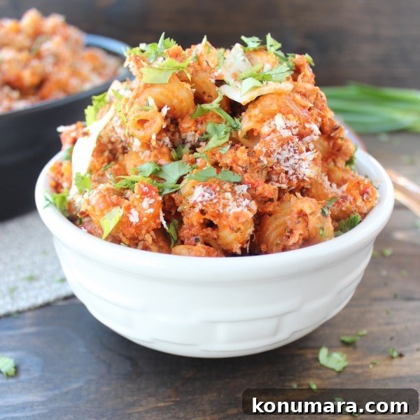 Red Pepper Chorizo Baked Mac and Cheese