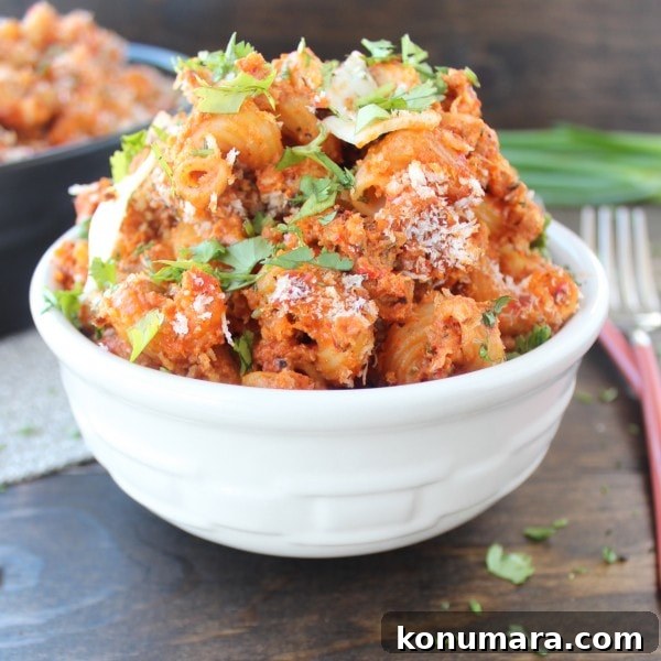Red Pepper Chorizo Mac and Cheese