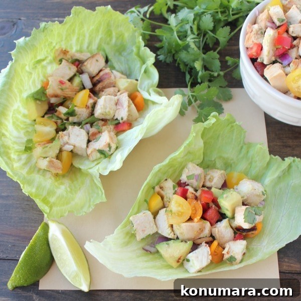 Lettuce Wrapped Chicken Tacos