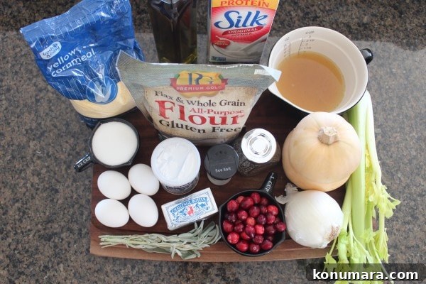 Gluten Free Cornbread Stuffing Ingredients