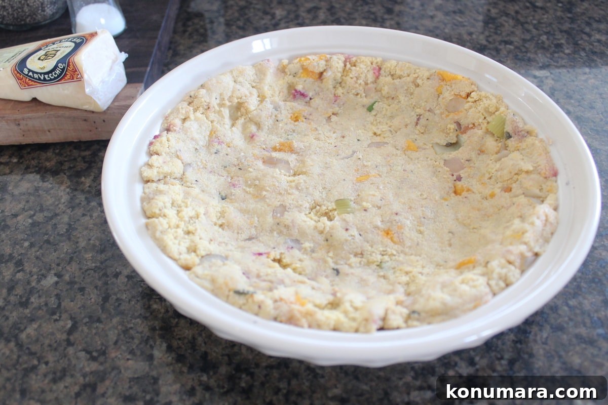 Stuffing-Crust Turkey, Mushroom and Spinach Quiche Recipe 6 Turkey Quiche with Stuffing Crust Recipe
