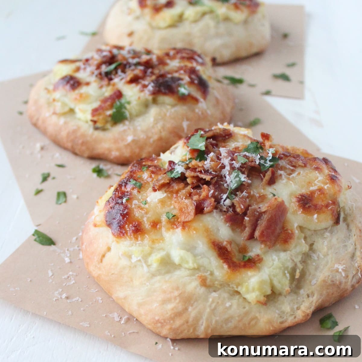 Mashed Potato & Bacon Pizza