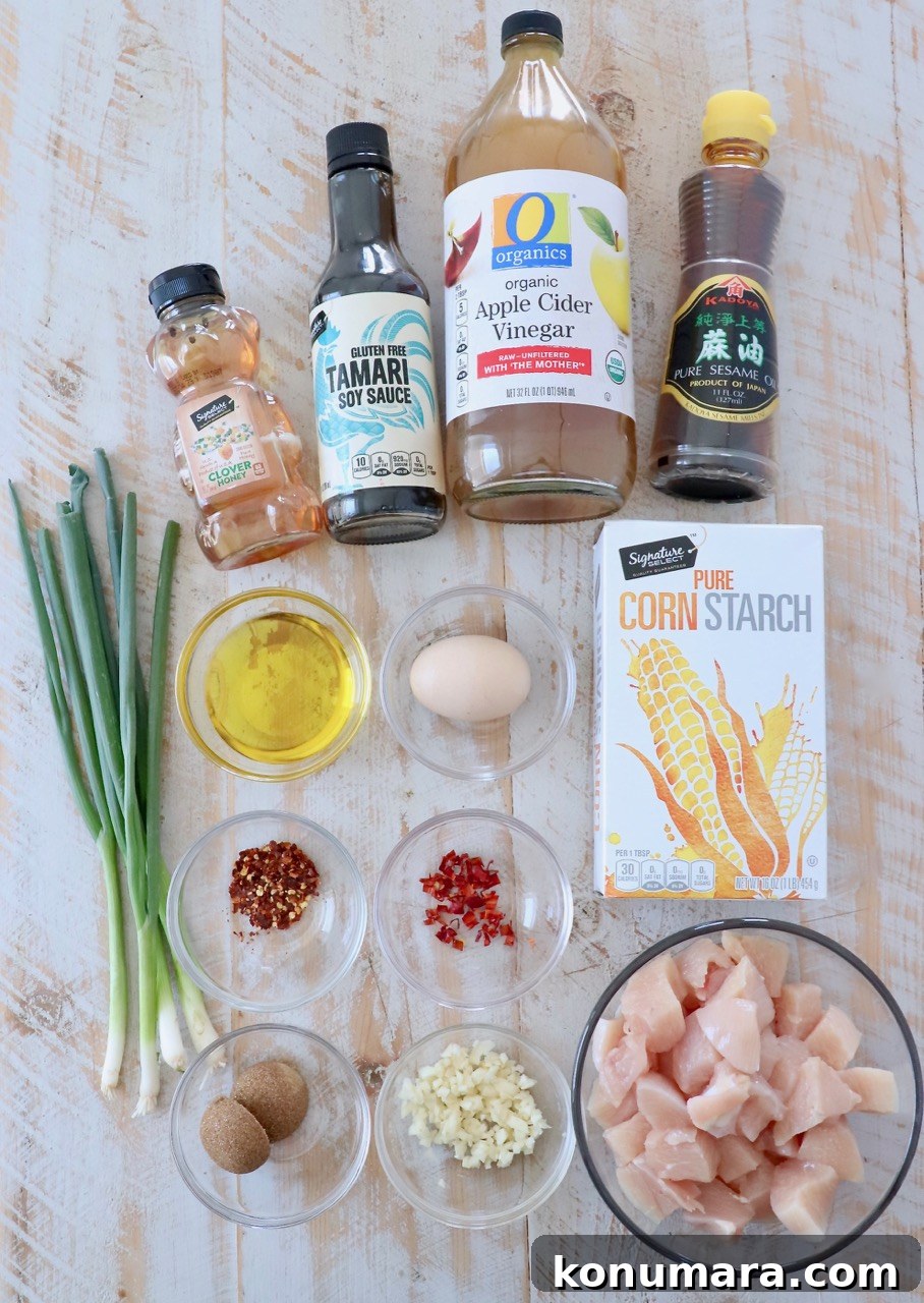 Gluten-Free Chinese Honey Chicken Recipe 3 ingredients for Chinese honey chicken