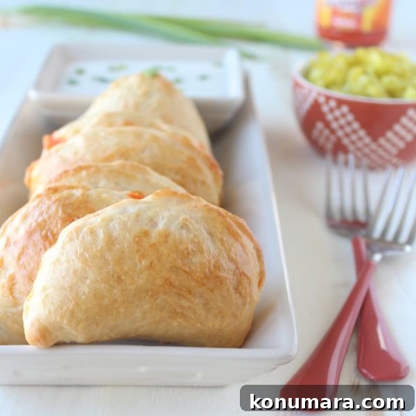 Baked Buffalo Chicken Mini Calzones