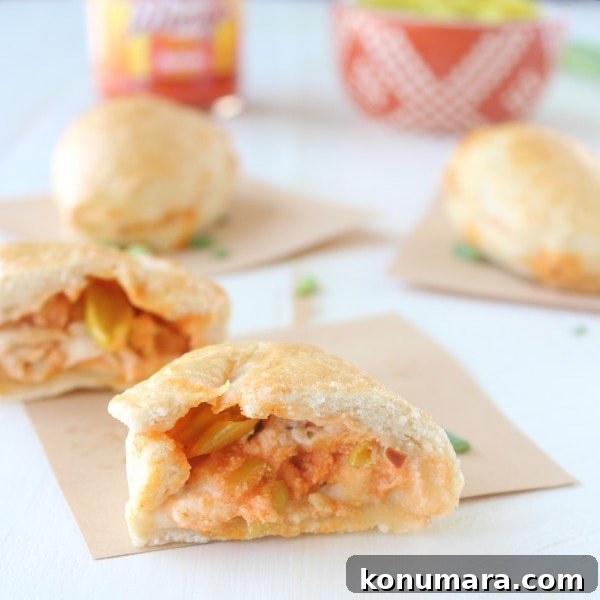 Buffalo Chicken Cheesy Mini Calzones