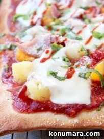 Hawaiian Pizza with Spicy Pizza Sauce
